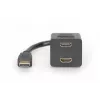 DIGITUS HDMI Y-haarakaapeli, tyyppi A - 2x tyyppi A M/W, 20cm passiivinen, Full HD, kulta musta