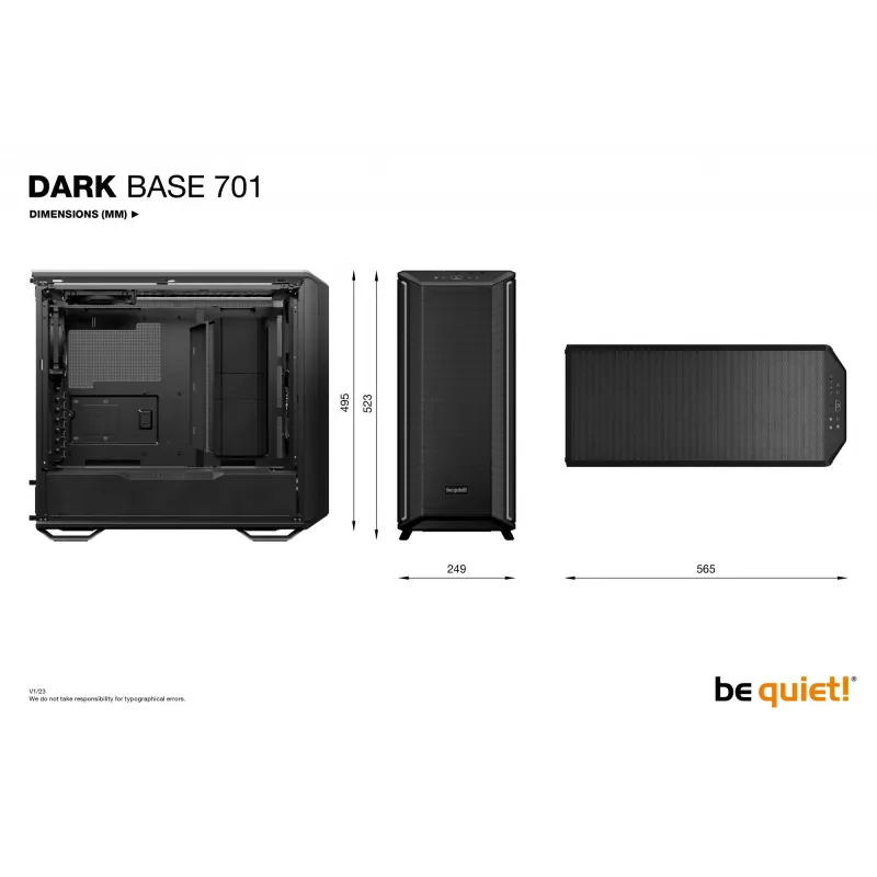 be quiet Dark Base 701 musta Midi Tower