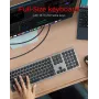 KeySonic KSK-8023BTRF (DE) näppäimistö yleiskäyttöön Bluetooth QWERTZ saksa antrasiitti, musta
