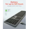 KeySonic KSK-8023BTRF (DE) näppäimistö yleiskäyttöön Bluetooth QWERTZ saksa antrasiitti, musta