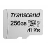 TRANSCEND Micro SDXC -kortti 300S 256 GB UHS-I U3 adapterilla