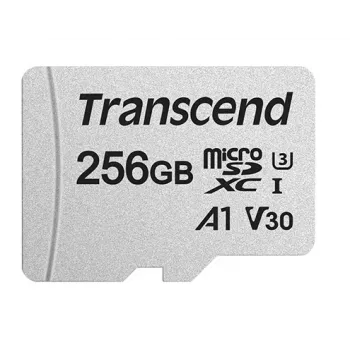 TRANSCEND Micro SDXC -kortti 300S 256 GB UHS-I U3 adapterilla