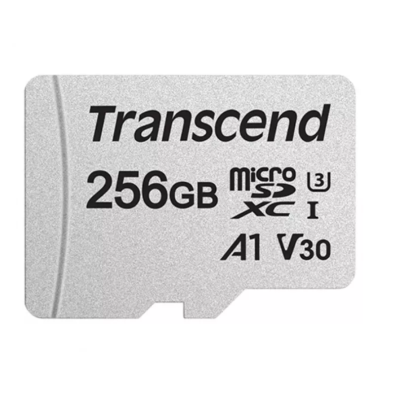 TRANSCEND Micro SDXC -kortti 300S 256 GB UHS-I U3 adapterilla