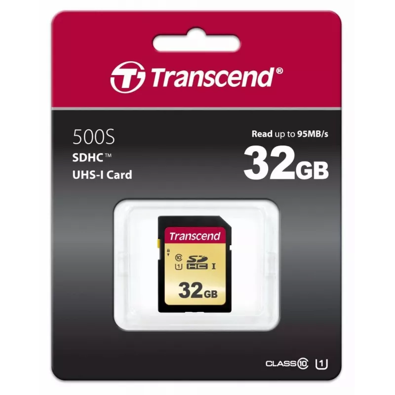 TRANSCEND SDHC-kortti 500S 32 GB UHS-I U1 MLC