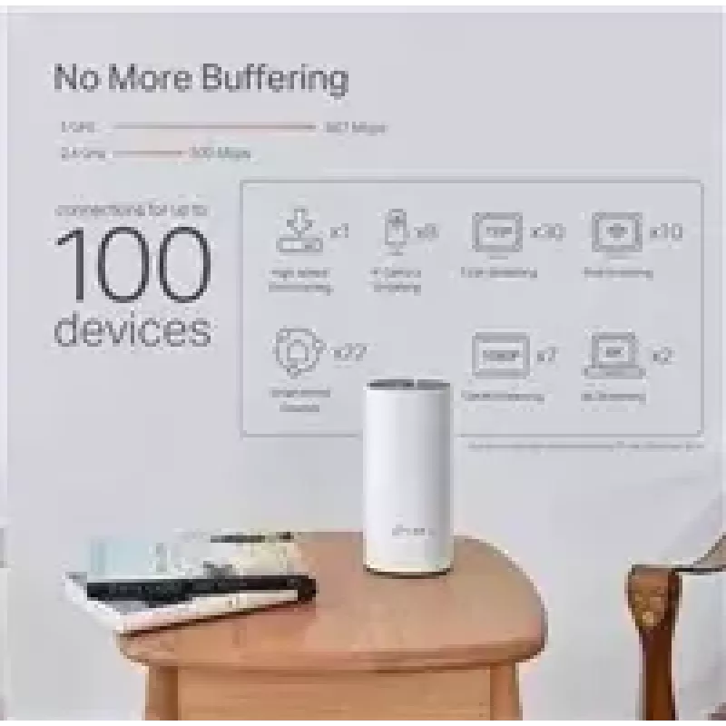 TP-Link AC1200 + AV1000 Whole Home Hybrid Mesh Wi-Fi -järjestelmä, 3 kpl:n pakkaus