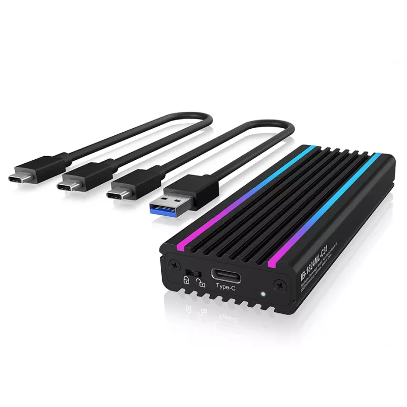 ICY BOX IB-1824ML-C31 SSD-kotelo musta M.2