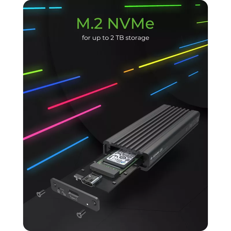 ICY BOX IB-1824ML-C31 SSD-kotelo musta M.2