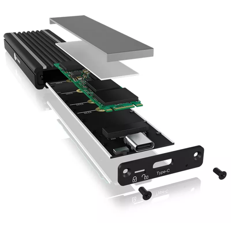 ICY BOX IB-1824ML-C31 SSD-kotelo musta M.2