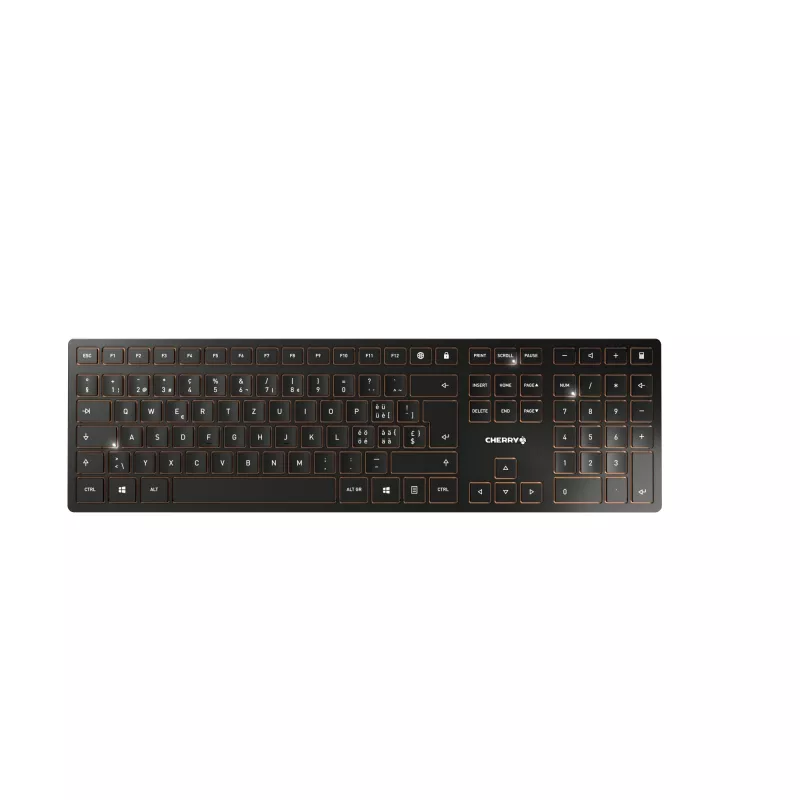CHERRY DW 9100 SLIM näppäimistö ja hiiri, yleiskäyttöön RF Wireless + Bluetooth QWERTZ sveitsi musta