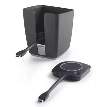 Barco Tray 2 x USB-C -painikkeet musta langallinen työpöytäliitettävyys