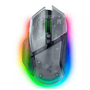Pelihiiri Razer Basilisk V3 Pro 35K Phantom White Edition — pelipinta optimoitu optisille ja lasermuille