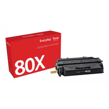 Everyday™ musta värikasetti Xeroxilta, yhteensopiva HP 80X (CF280X) kanssa, suuri kapasiteetti
