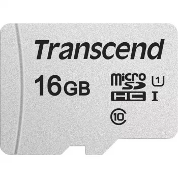 TRANSCEND Micro SDHC -kortti 300S 16 GB UHS-I U1 adapterilla