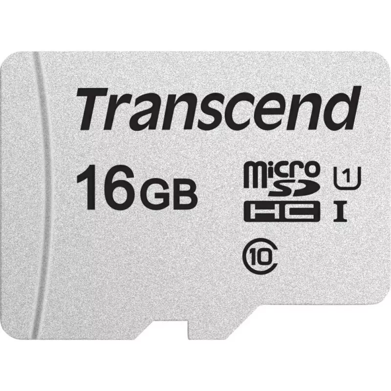 TRANSCEND Micro SDHC -kortti 300S 16 GB UHS-I U1 adapterilla