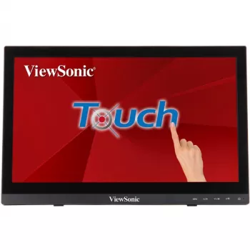 Viewsonic TD1630-3 -tietokonenäyttö 39,6 cm (15,6 inch) 1366 x 768 pikseliä HD LCD kosketusnäyttö monikäyttäjä musta