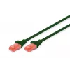 DIGITUS verkkokaapeli - CAT6 - U/UTP - Snagless - Cu - 0,25 m - vihreä