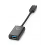 HP USB-C - USB 3.0 -adapteri, 0,1409 m, USB-C, USB 3.0, USB 3.2 Gen 1 (3.1 Gen 1), musta