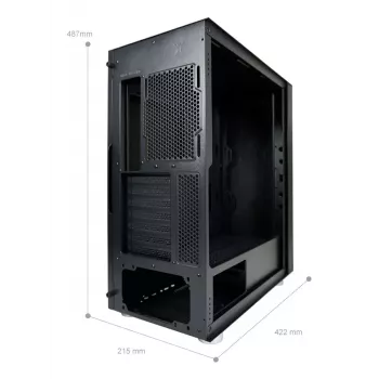 PC-kotelo LC-Power LC-8000B-ON Midi Tower musta