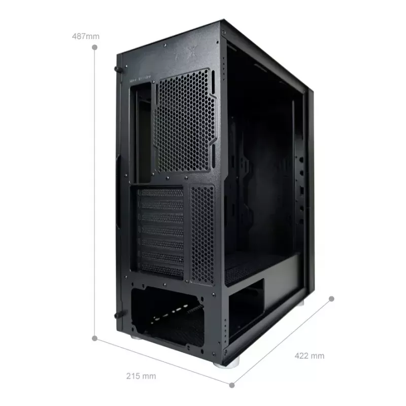 PC-kotelo LC-Power LC-8000B-ON Midi Tower musta