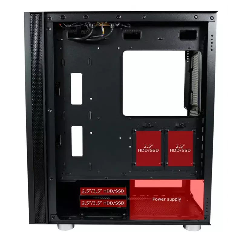 PC-kotelo LC-Power LC-8000B-ON Midi Tower musta