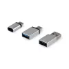 Equip USB-C OTG -sovitin, 3 kpl:n pakkaus, USB-C, USB-C, USB-A, USB-A, Micro-USB, USB-C, hopea
