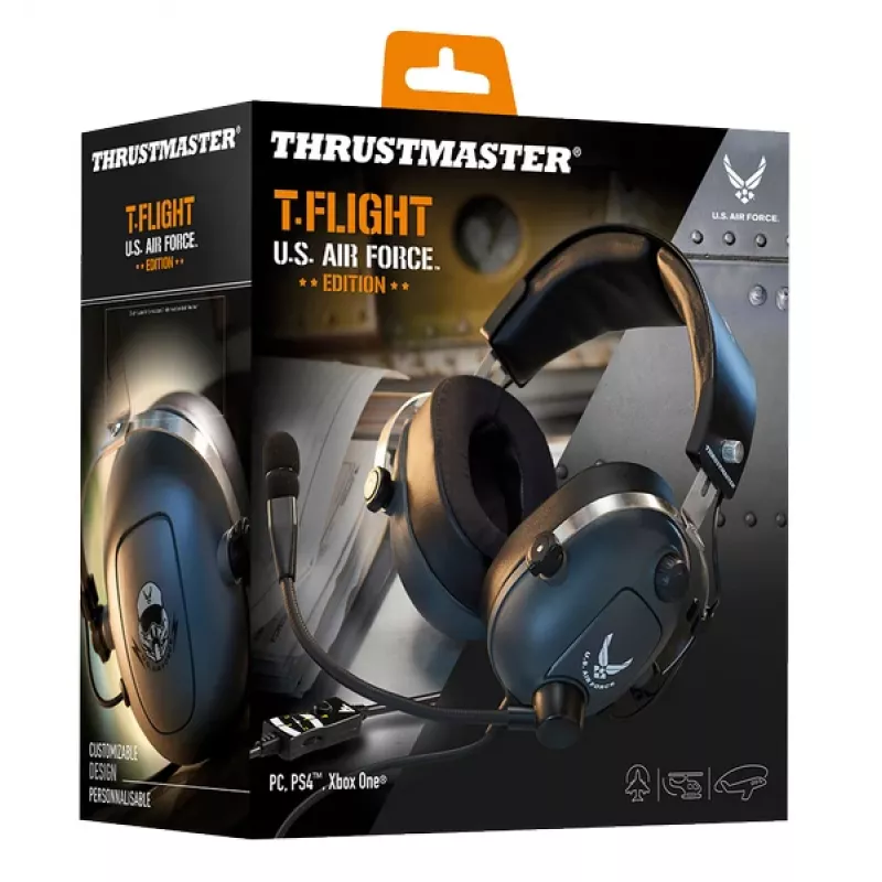 Thrustmaster T.Flight U.S. Air Force Edition langallinen pelikuulokemikrofoni, musta