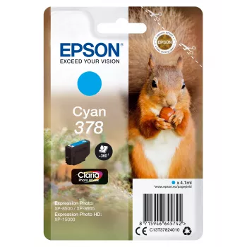 Epson Squirrel yksittäispakkaus syaani 378 Claria Photo HD muste