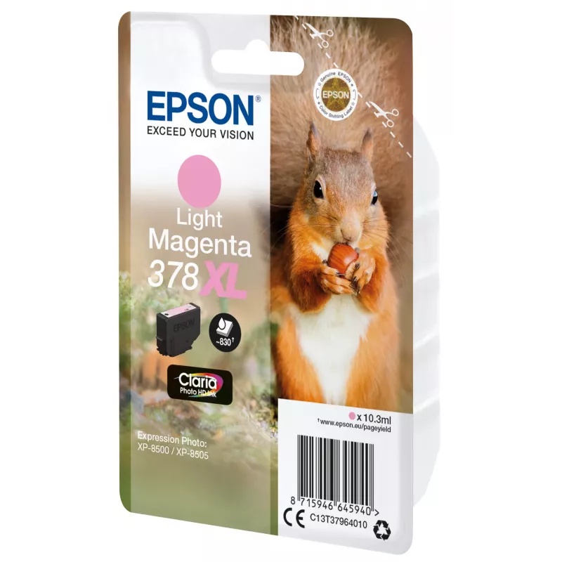 Epson Squirrel yksittäispakkaus vaaleanmagenta 378XL Claria Photo HD muste