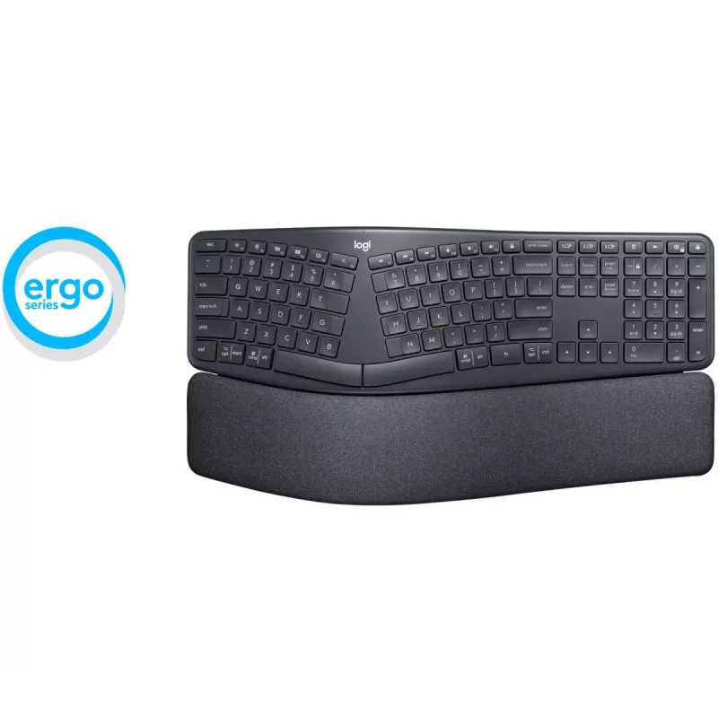 LOGITECH Ergo K860 – langaton jaettu näppäimistö, grafiitti, AZERTY, ranska