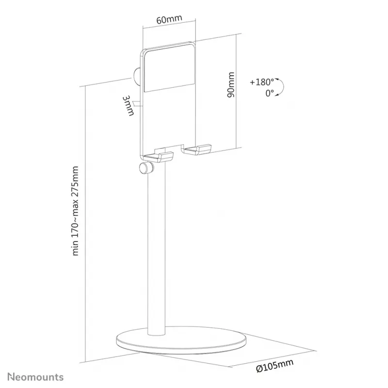 Neomounts DS10-200SL1 puhelinteline 7