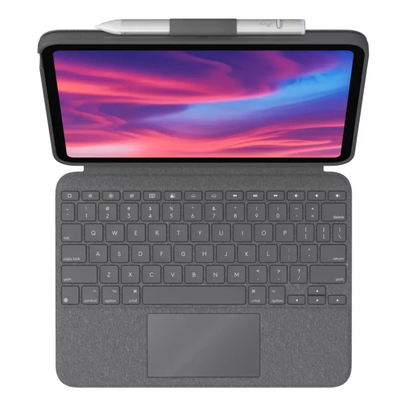 LOGITECH Combo Touch iPadille (10. sukupolvi) - Oxford harmaa - Qwerty UK