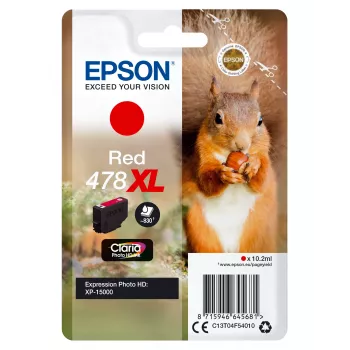 Epson Squirrel yksittäispakkaus punainen 478XL Claria Photo HD muste