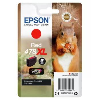 Epson Squirrel yksittäispakkaus punainen 478XL Claria Photo HD muste