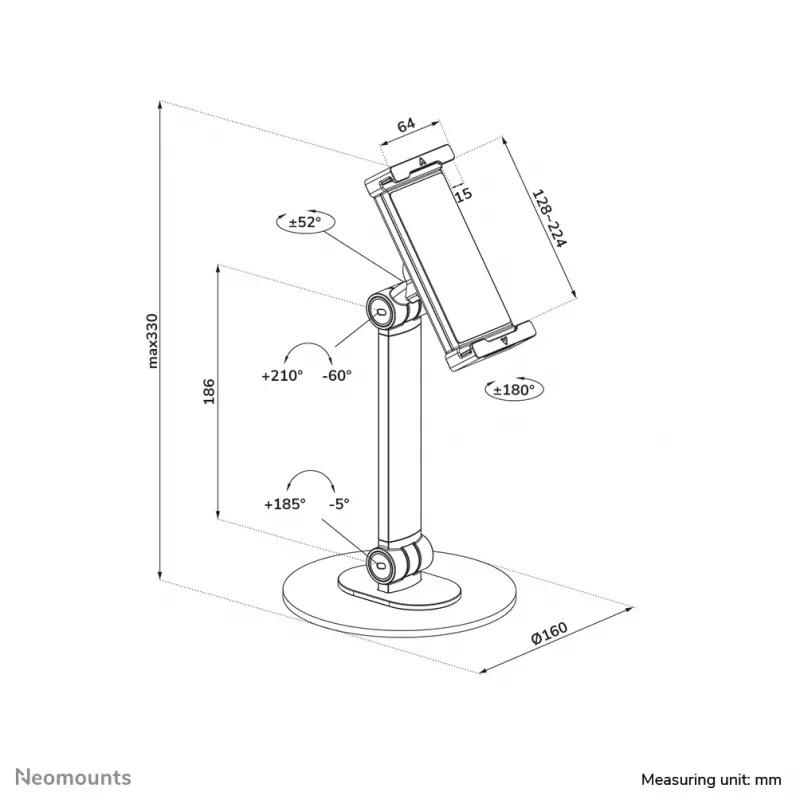 Neomounts DS15-540BL1 tablettiteline 4,7-12,9