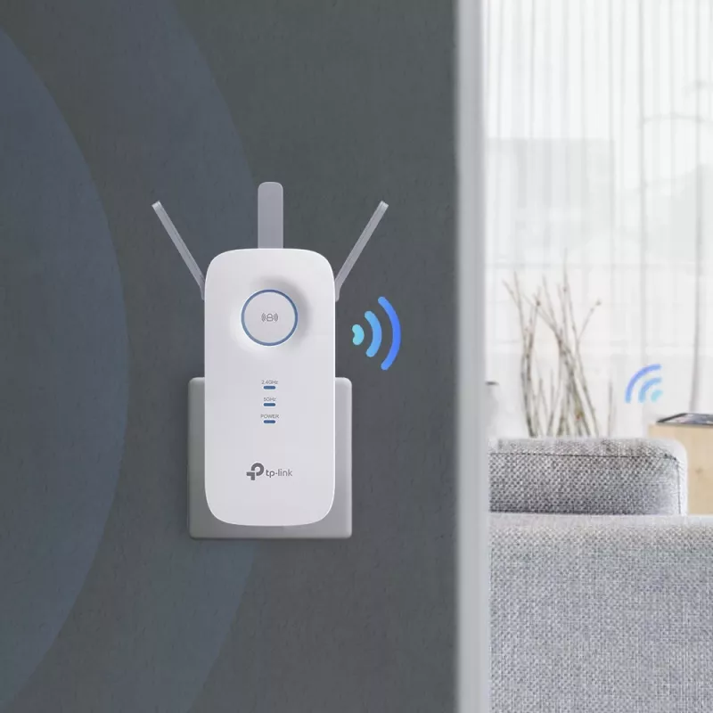 TP-Link RE450 verkkolähetin ja -vastaanotin valkoinen 10, 100, 1000 Mbit/s