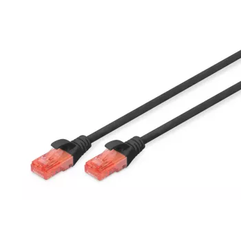 DIGITUS Professional -verkkokaapeli - CAT6 - U/UTP - Snagless - 1 m - musta