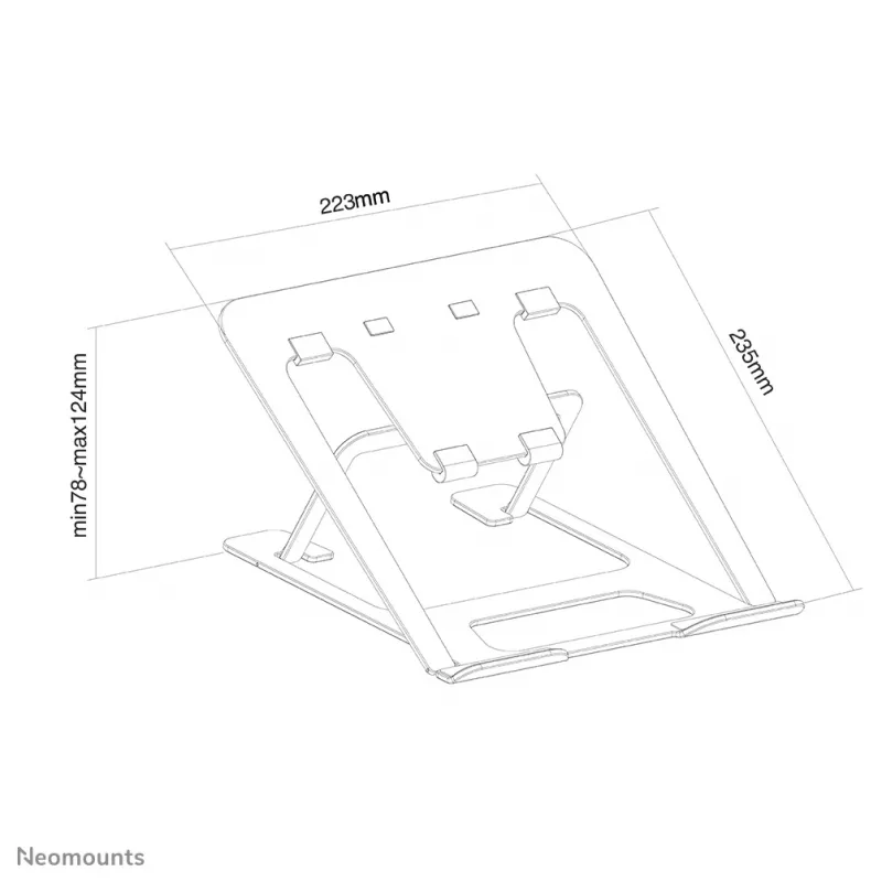 Neomounts NSLS085SILVER kannettavan tietokoneen teline 10–17