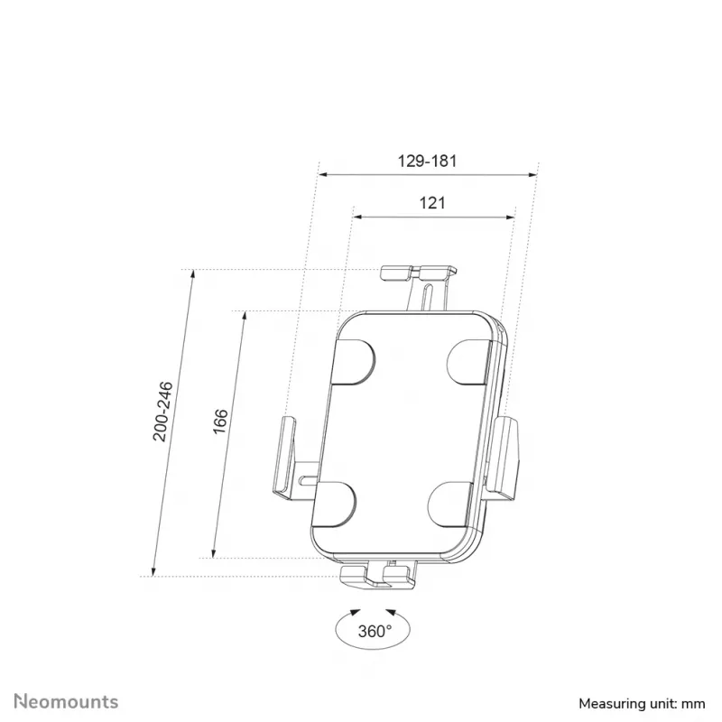 Neomounts WL15-625BL1 tabletin seinäteline 7,9–11