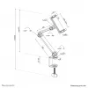 Neomounts DS15-545WH1 tabletin pöytäkiinnitysteline 4,7-12,9