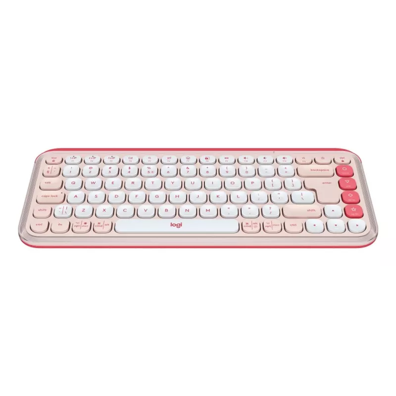 LOGITECH langaton näppäimistö - Pop Icon Keys - Rose & Off White Qwerty Uk