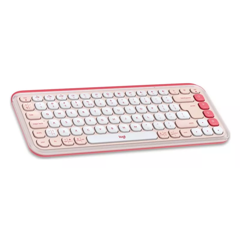 LOGITECH langaton näppäimistö - Pop Icon Keys - Rose & Off White Qwerty Uk