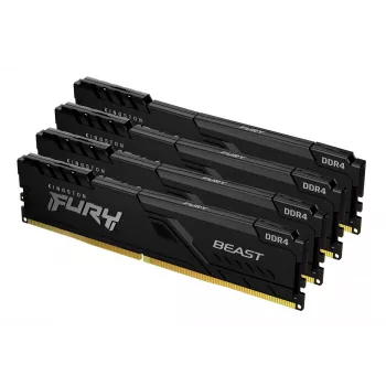Kingston Technology FURY Beast 128GB 3600MT/s DDR4 CL18 DIMM (4 kpl pakkaus) musta