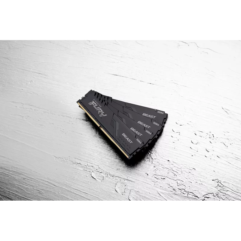 Kingston Technology FURY Beast 128GB 3600MT/s DDR4 CL18 DIMM (4 kpl pakkaus) musta