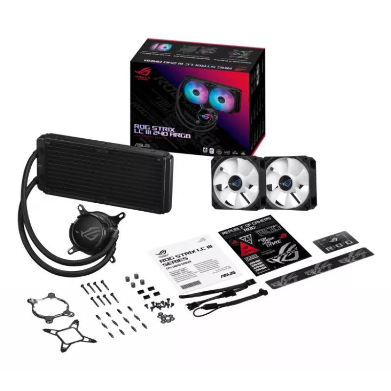 ASUS ROG Strix LC III 240 ARGB prosessorin nestjäähdytysjärjestelmä 12 cm musta