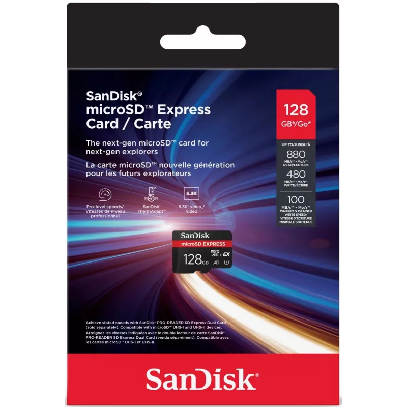 MicroSD-kortti SanDisk 128 GB UHS-I Express SDSQXFN-128G-GN4NN