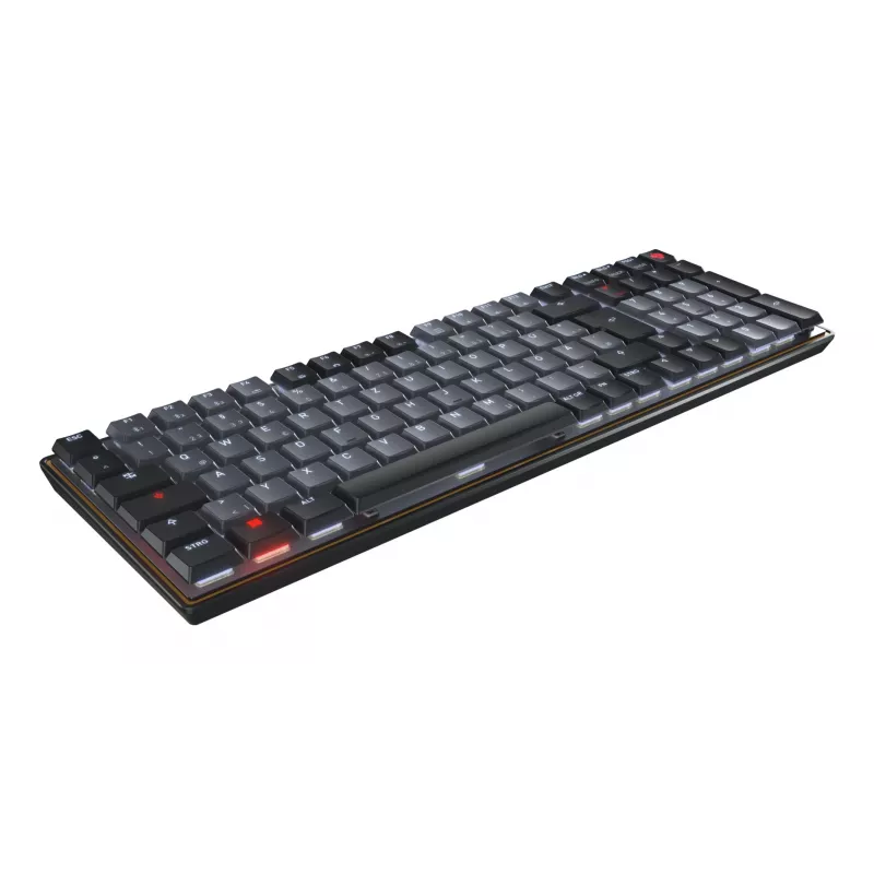 CHERRY KW 550 MX LP -näppäimistö kotiin/toimistoon USB + Bluetooth QWERTZ saksa musta