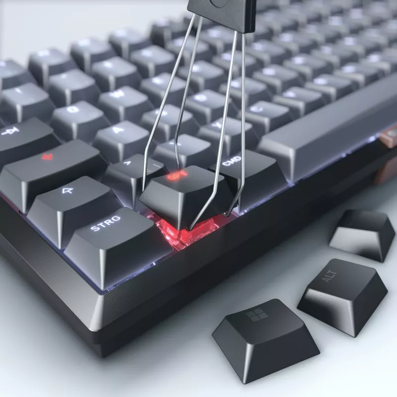 CHERRY KW 300 MX -näppäimistö kotiin USB + Bluetooth QWERTZ saksa musta, kupari, harmaa