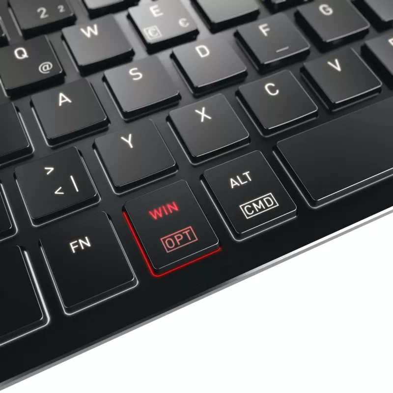 CHERRY KW X ULP 2.0 MINI -näppäimistö kotiin/toimistoon USB + RF Wireless + Bluetooth QWERTZ saksa musta