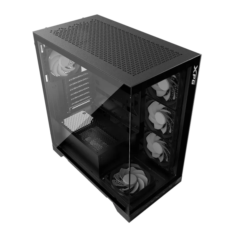 XPG INVADER X Mid-Tower musta, Midi Tower, PC, musta, ATX, micro ATX, Mini-ITX, SPCC, 17,5 cm