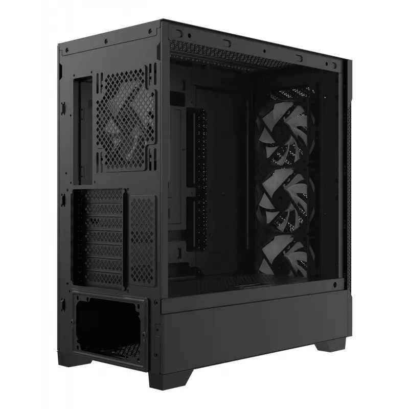 XPG STARKER AIR BTF Mid-Tower musta, Midi Tower, PC, musta, ATX, EATX, micro ATX, Mini-ITX, SPCC, karkaistu lasi, pelaaminen